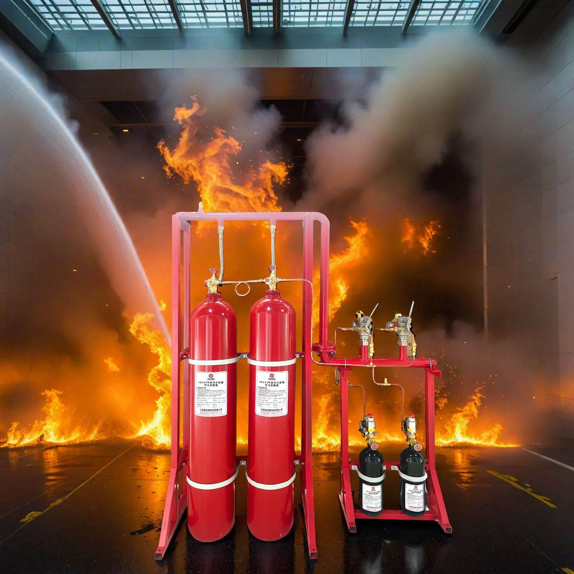 High Pressure CO2 Fire Suppression with Stainless Steel Components