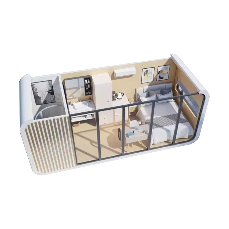 Designer Apple Cabin Galvanized Steel Prefab System with Bathroom