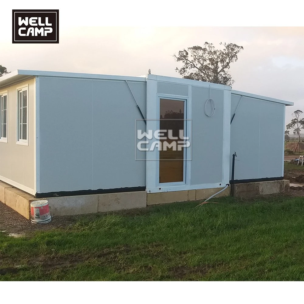 Wellcamp Expandable Container House Home 2 Bedrooms Pre-Installed Foldable Portable House Mobile Housing 38m2 73m2 Factory Price