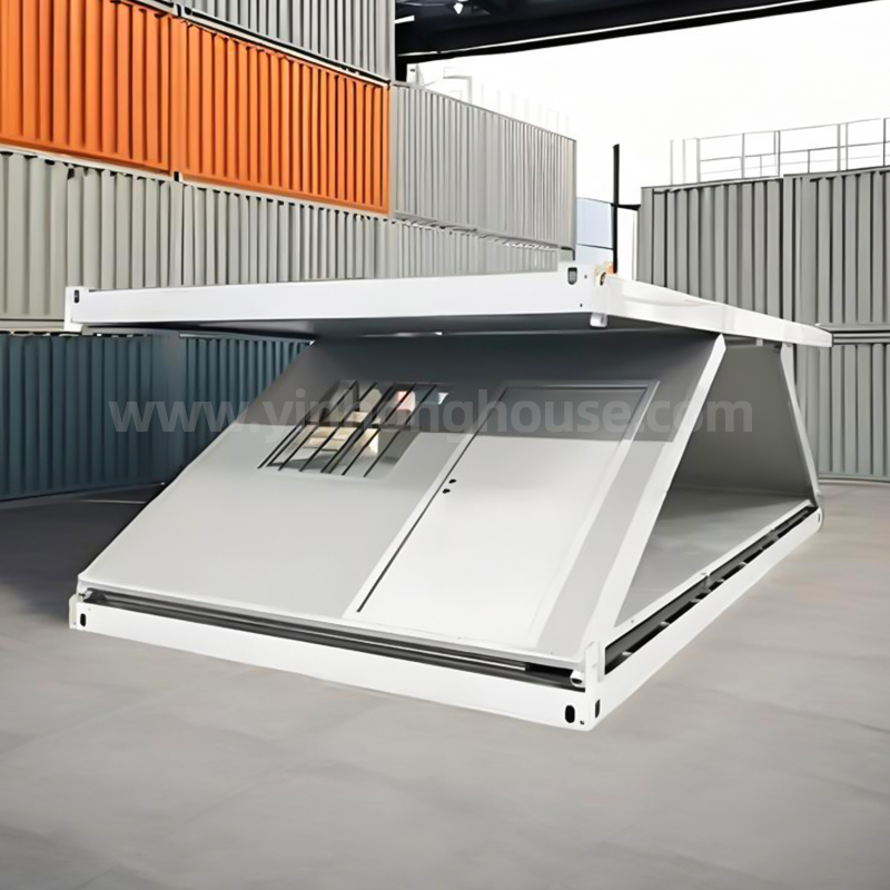 20FT Best Selling Prefabricated Office Foldable Portable Prefab Folding Z Type Container Camp Prefab Houses Worker Dormitory Modular Office Container House