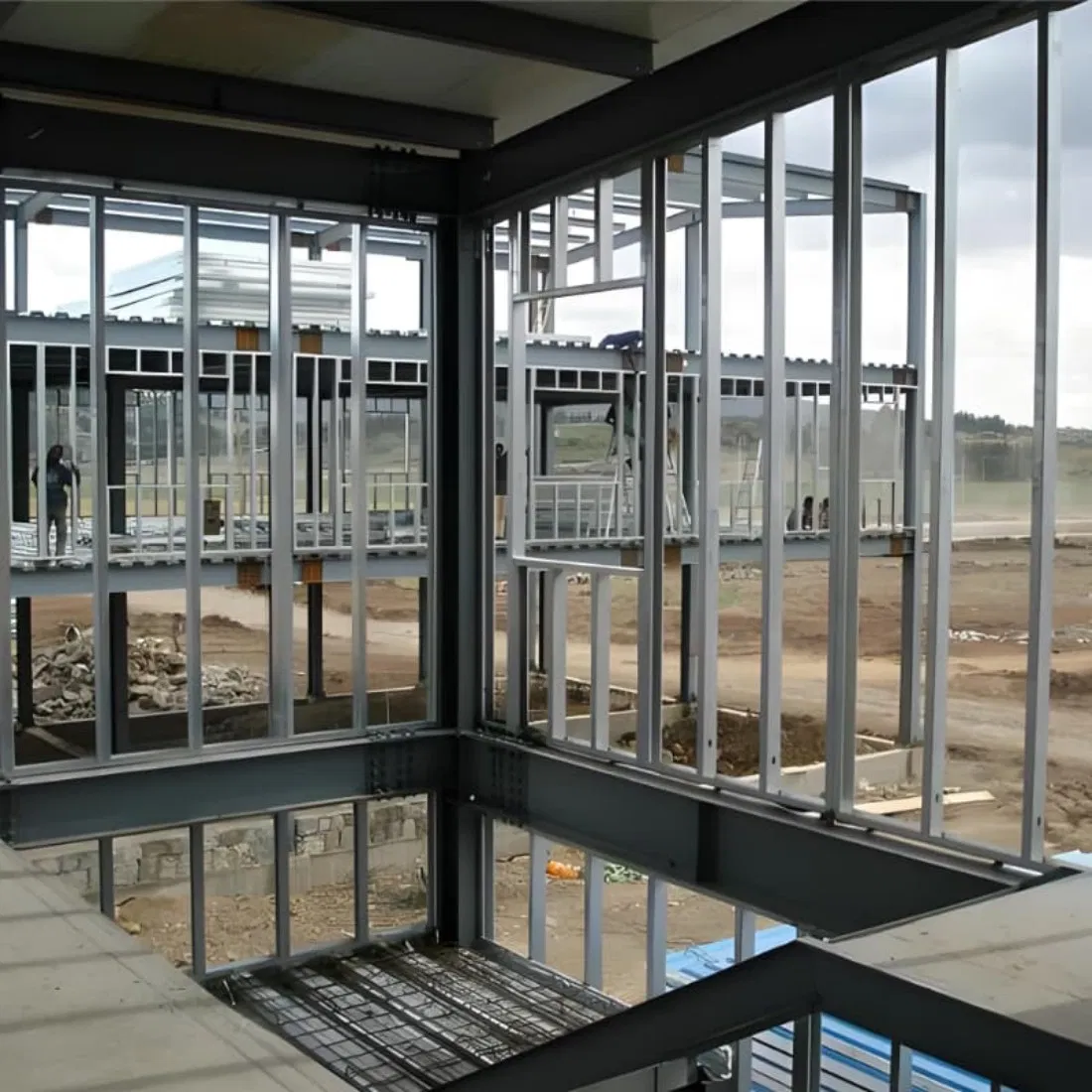 High Space Utilization Multi Storey Steel Structure Building for Factory Warehouse Office and Integrated Industrial Construction