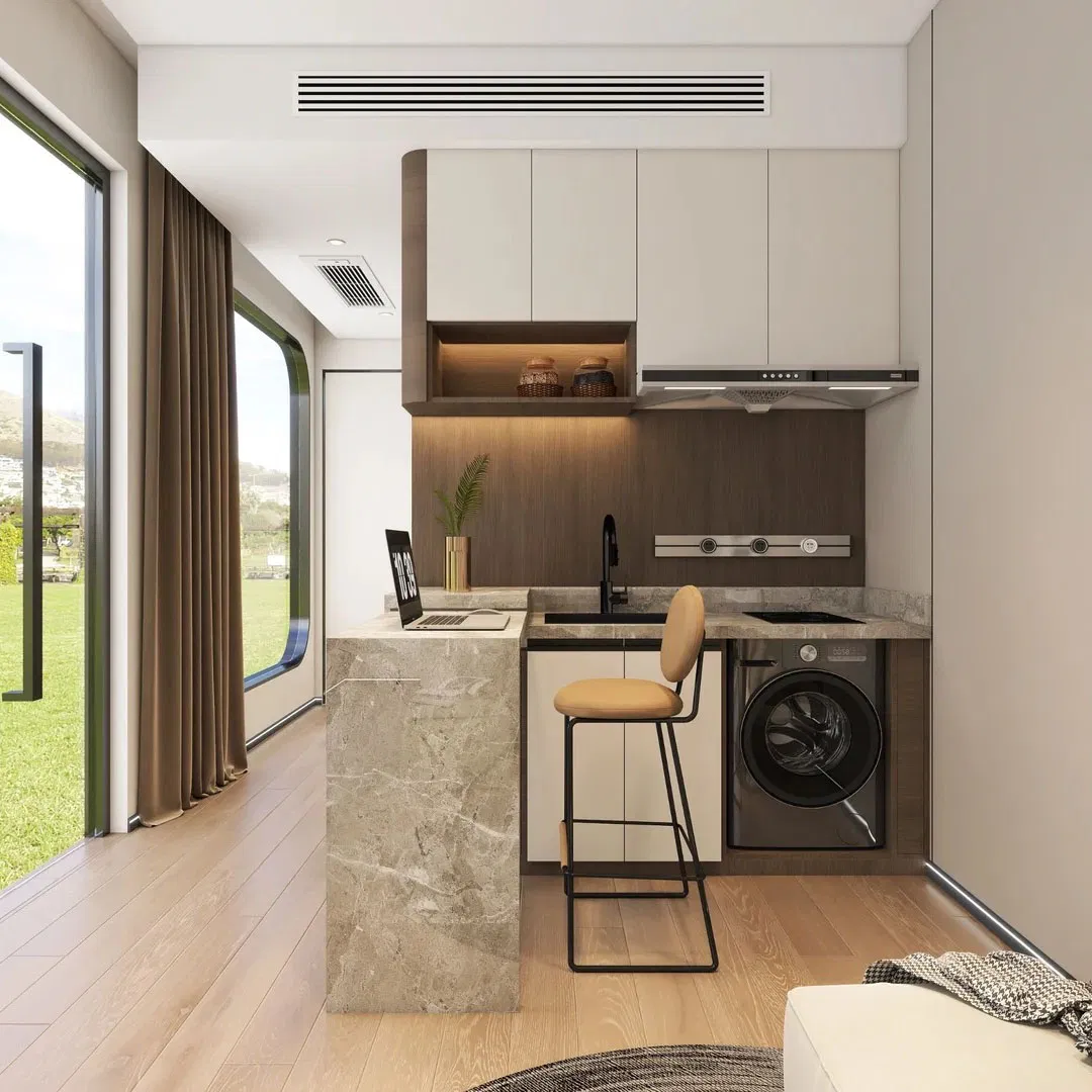 Transportable Apple Cabin Steel Frame Modular Warehouse Prefab Unit