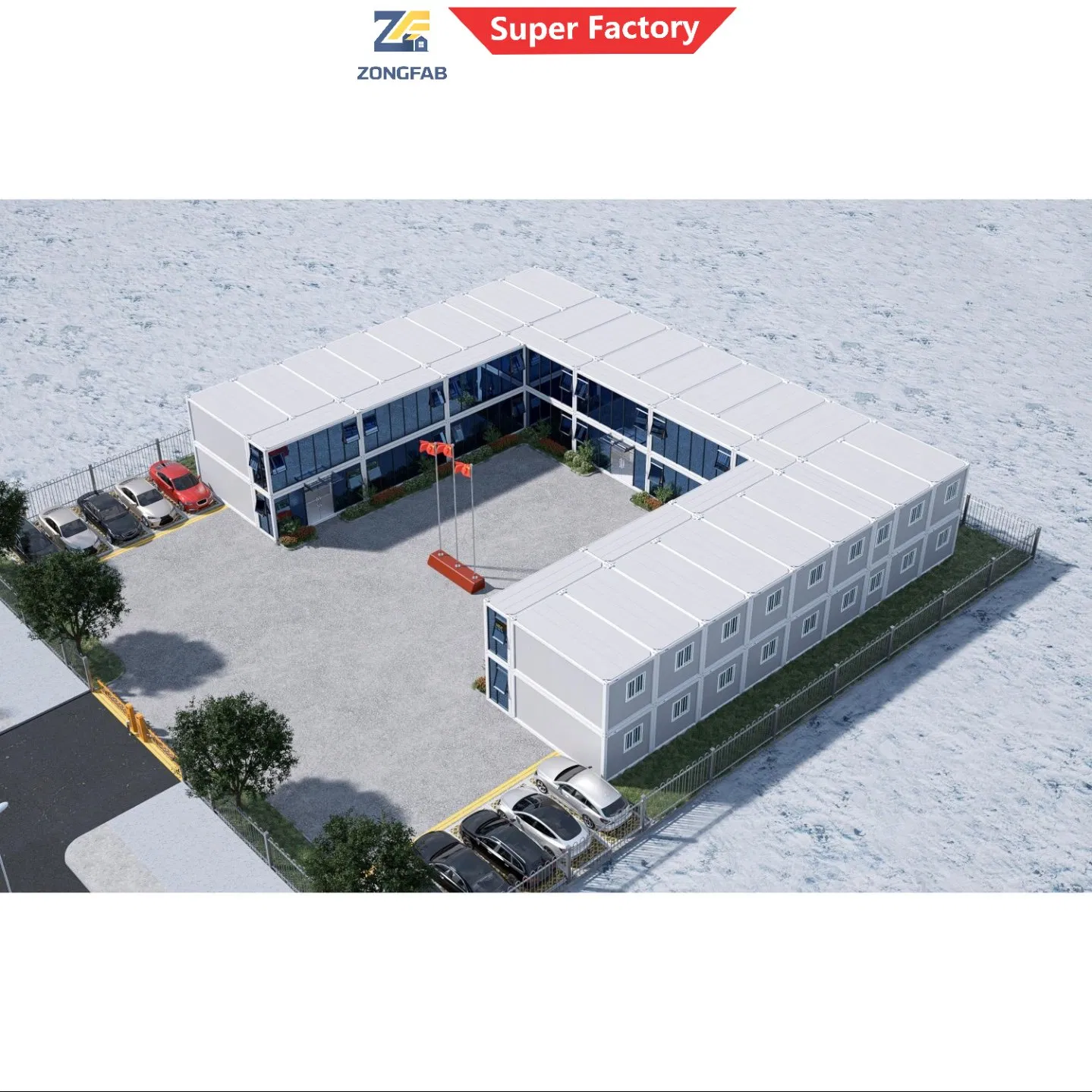 Tornado Typhoon Wind Resistant Movable Mobile Portable Foldable Folding Prefab Prefabricated Container Building Housing