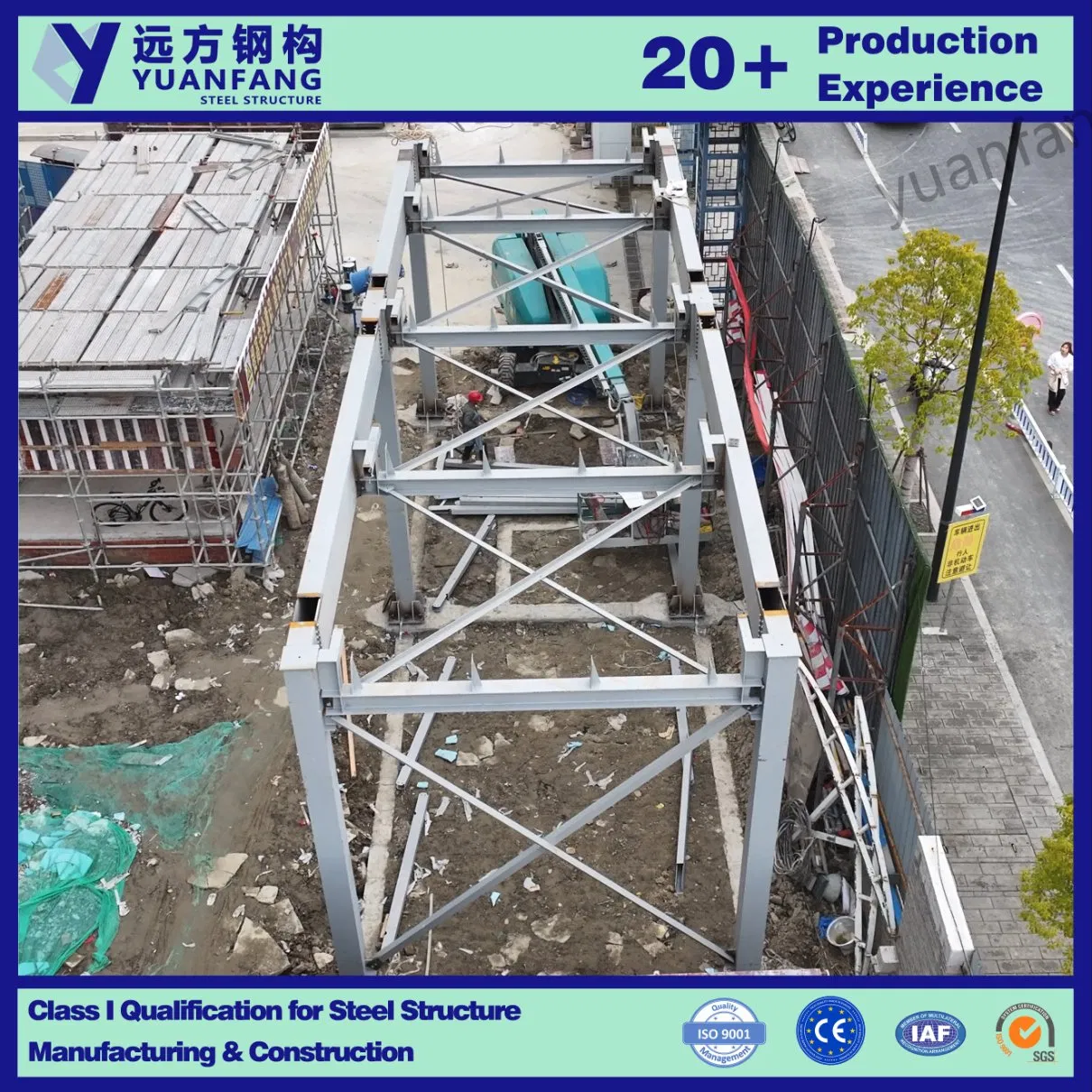 Prefabricated Metal Light Steel Structure Construction of Villa Tiny House for Industrial Factory