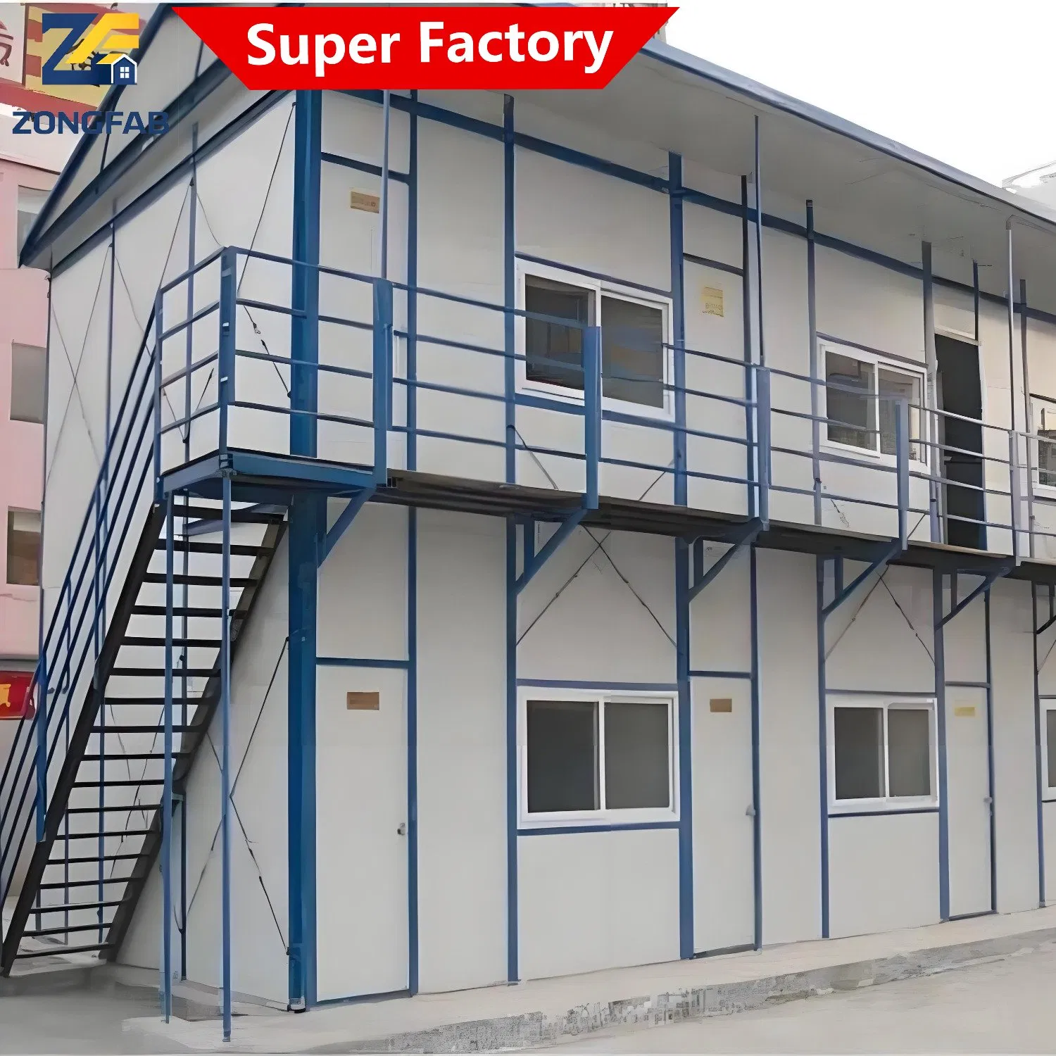 Portable Steel Structure Sandwich Panel House for Temporary Camps and Worker Housing
