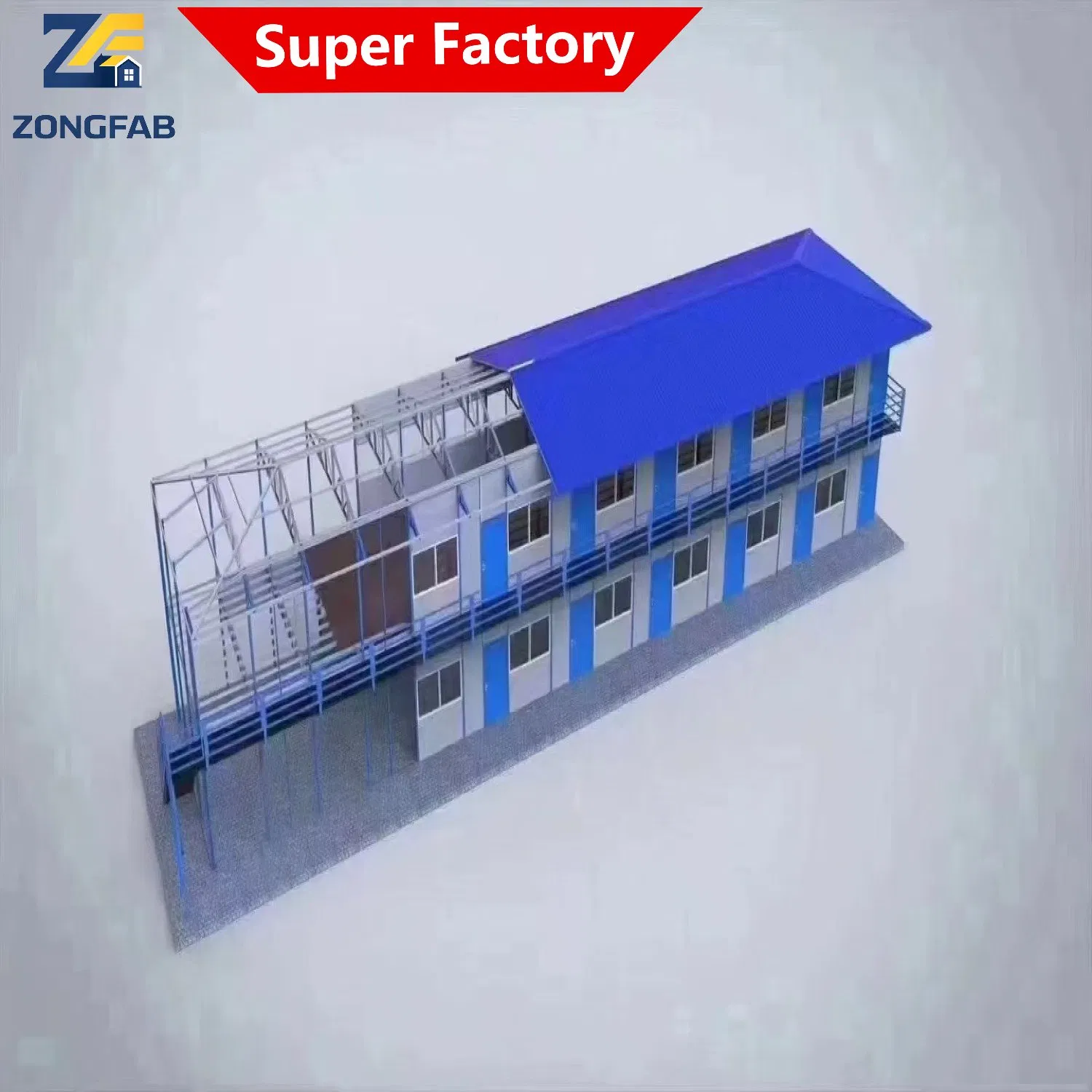 Quick Assembly Prefab Sandwich Panel House for Temporary Camps and Worker Housing Needs