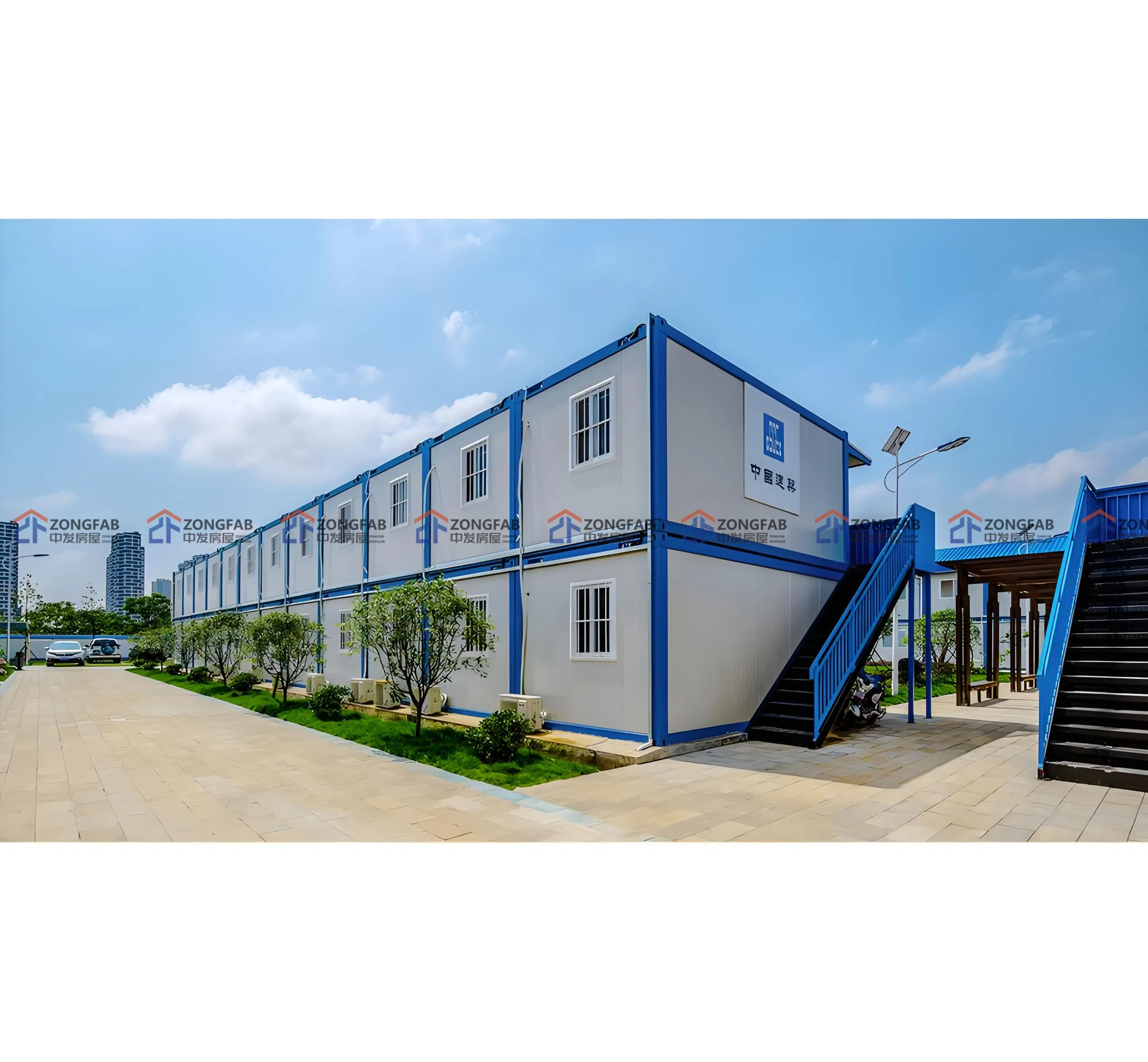 Prefab Modular Temporary Building House Container Casa Contenedor Prefabricada Casa Housing Project Office Modular Steel Worker Camp