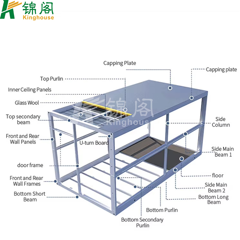 Fast Construction Cheap Portable Mobile Prefabricated Movable 2oft Folding Container House