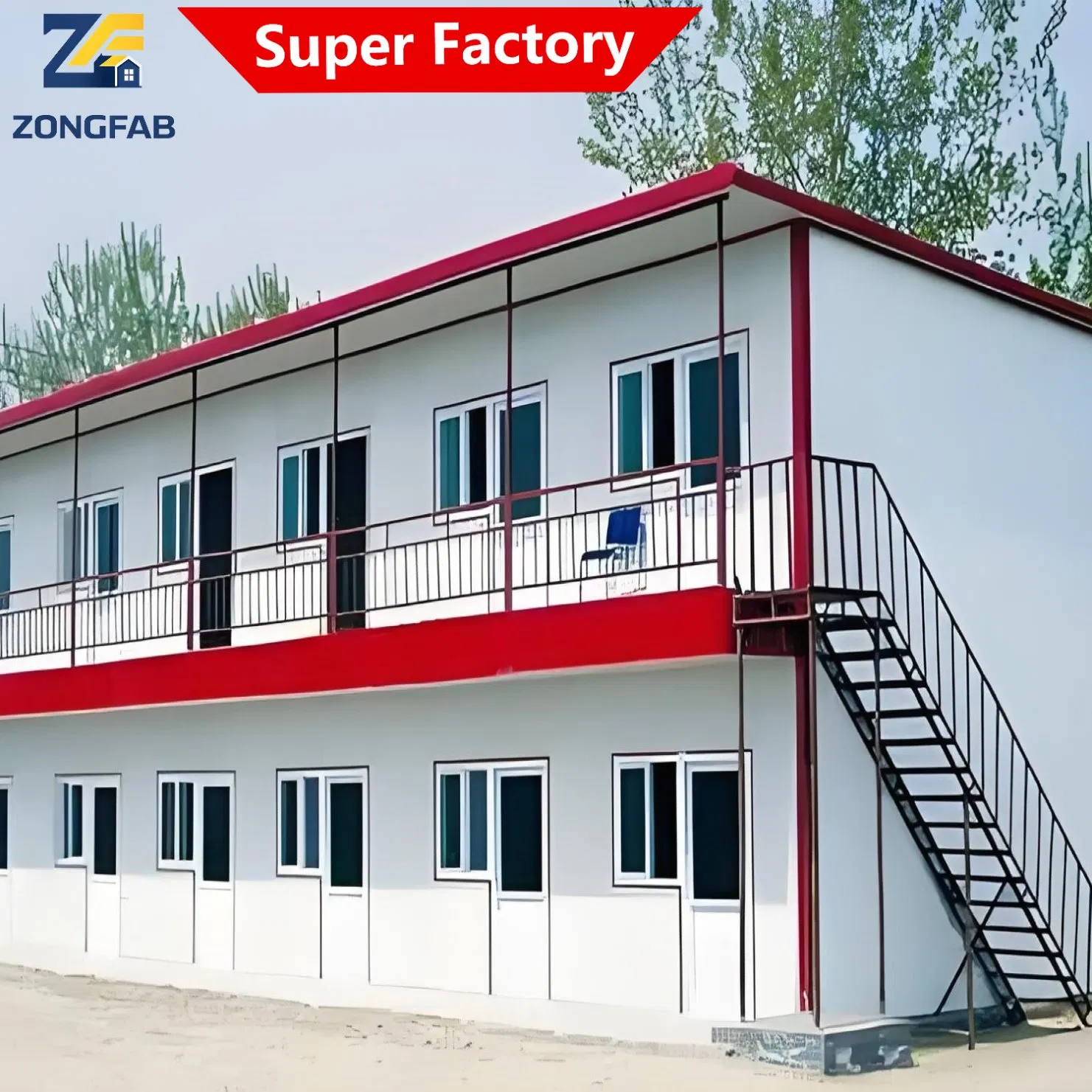 Quick Build Steel Frame Sandwich Panel House for Temporary Camps and Worker Housing