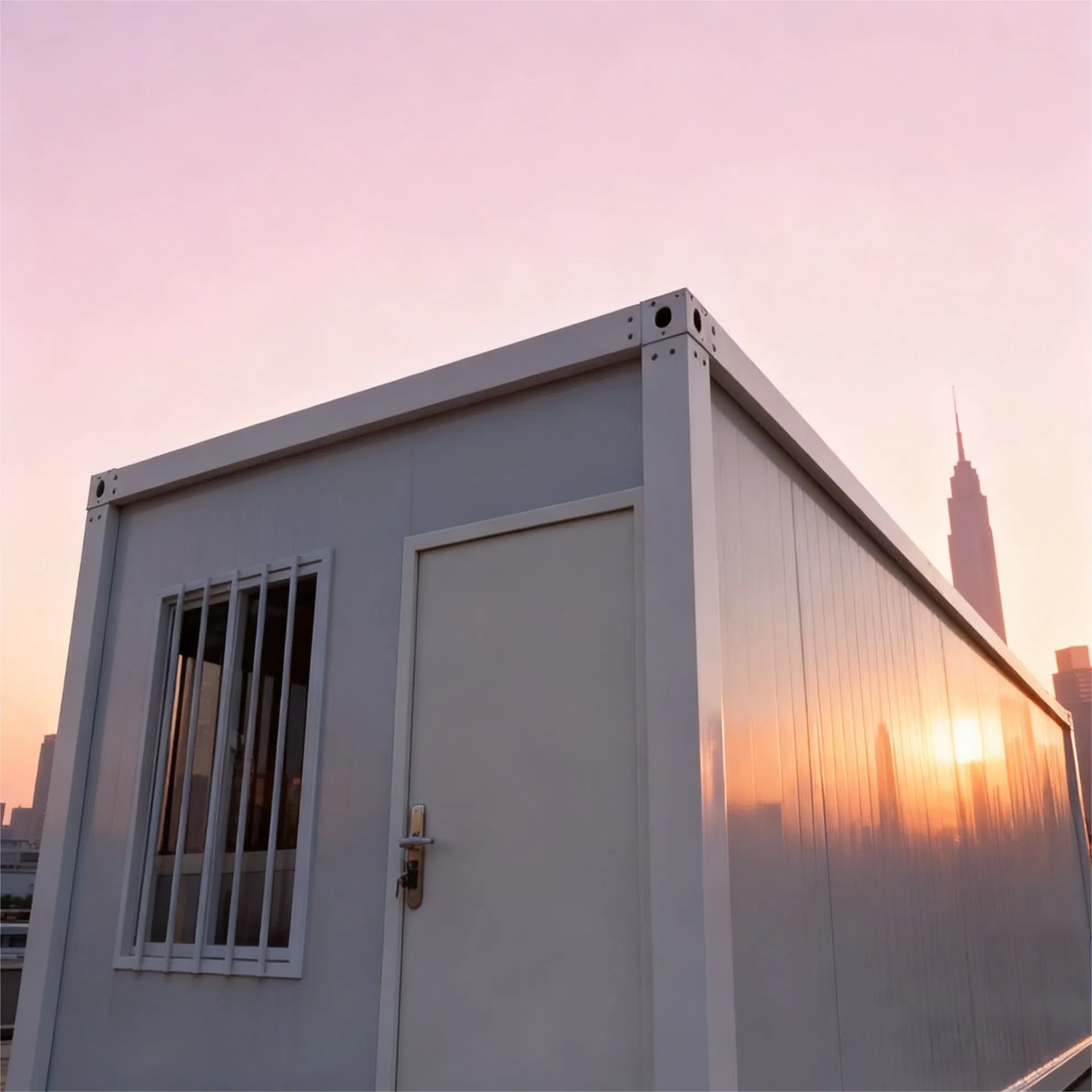 Two-Storey Prefabricated Steel-Framed Worker Dormitory Units in Flat-Pack Form for Rapid Assembly