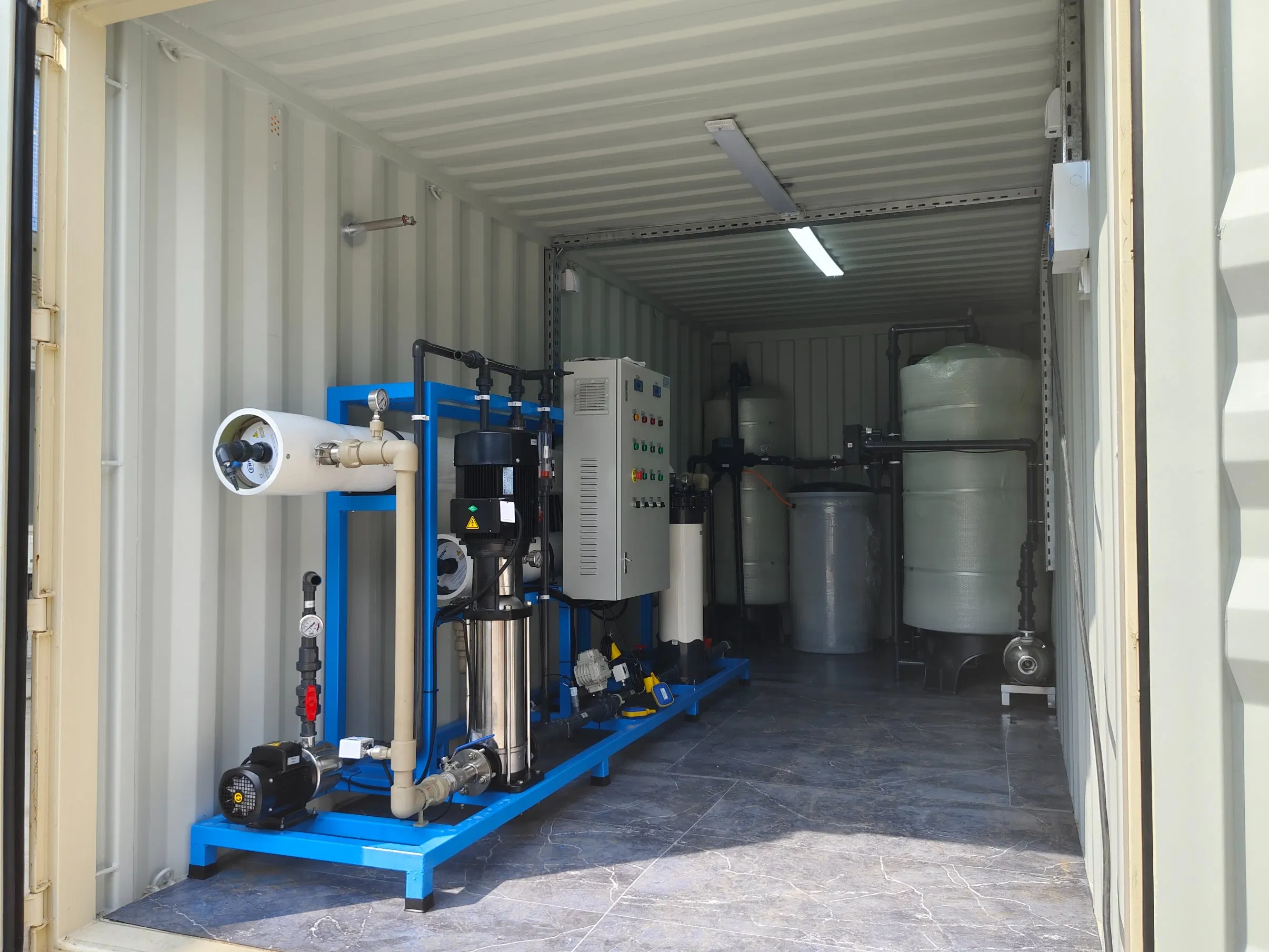 Solar Powered Containerized Reverse Osmosis Desalination Treatment Well Water Purifier Purification Filtration Filter System