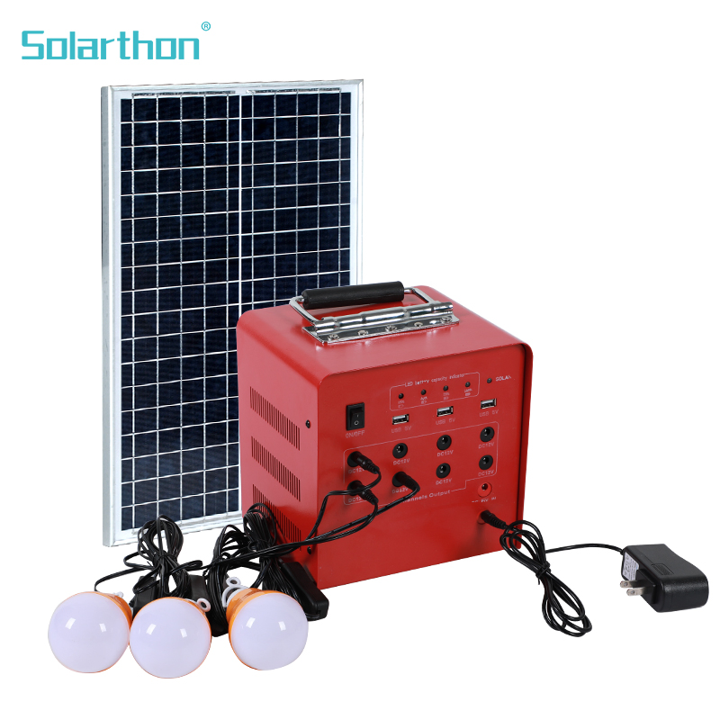 Portable Solar Power Generator with Rechargeable Battery System