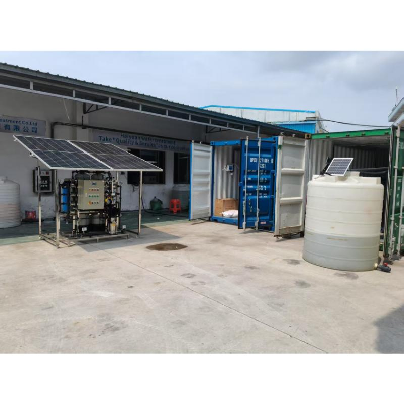 Solar Powered Seawater Desalination System for Irrigation and Drinking Water