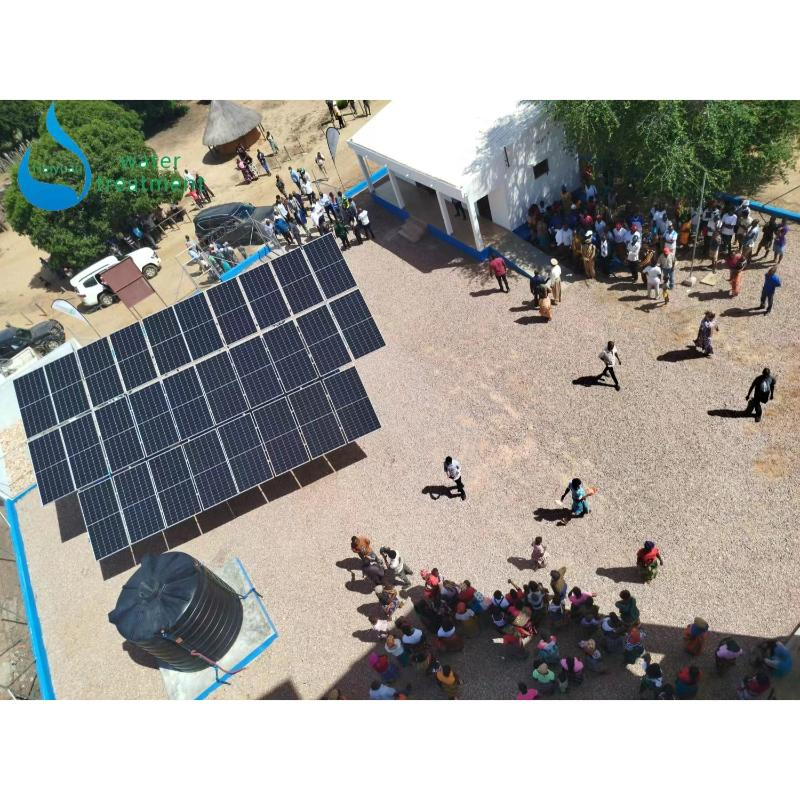 Solar Powered Seawater Desalination System for Irrigation and Drinking Water