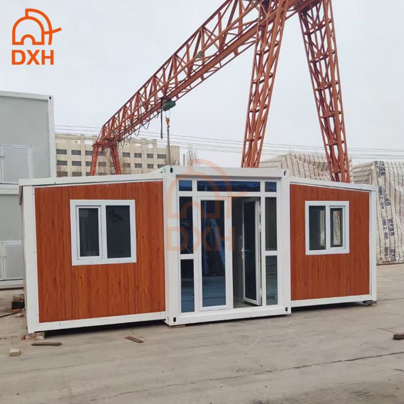 Factory Custom 20FT 40FT Expandable Folding Prefab Prefabricated Villa Hotel Office Store Camping Mobile Granny Tiny Living Double Wing Container House Home