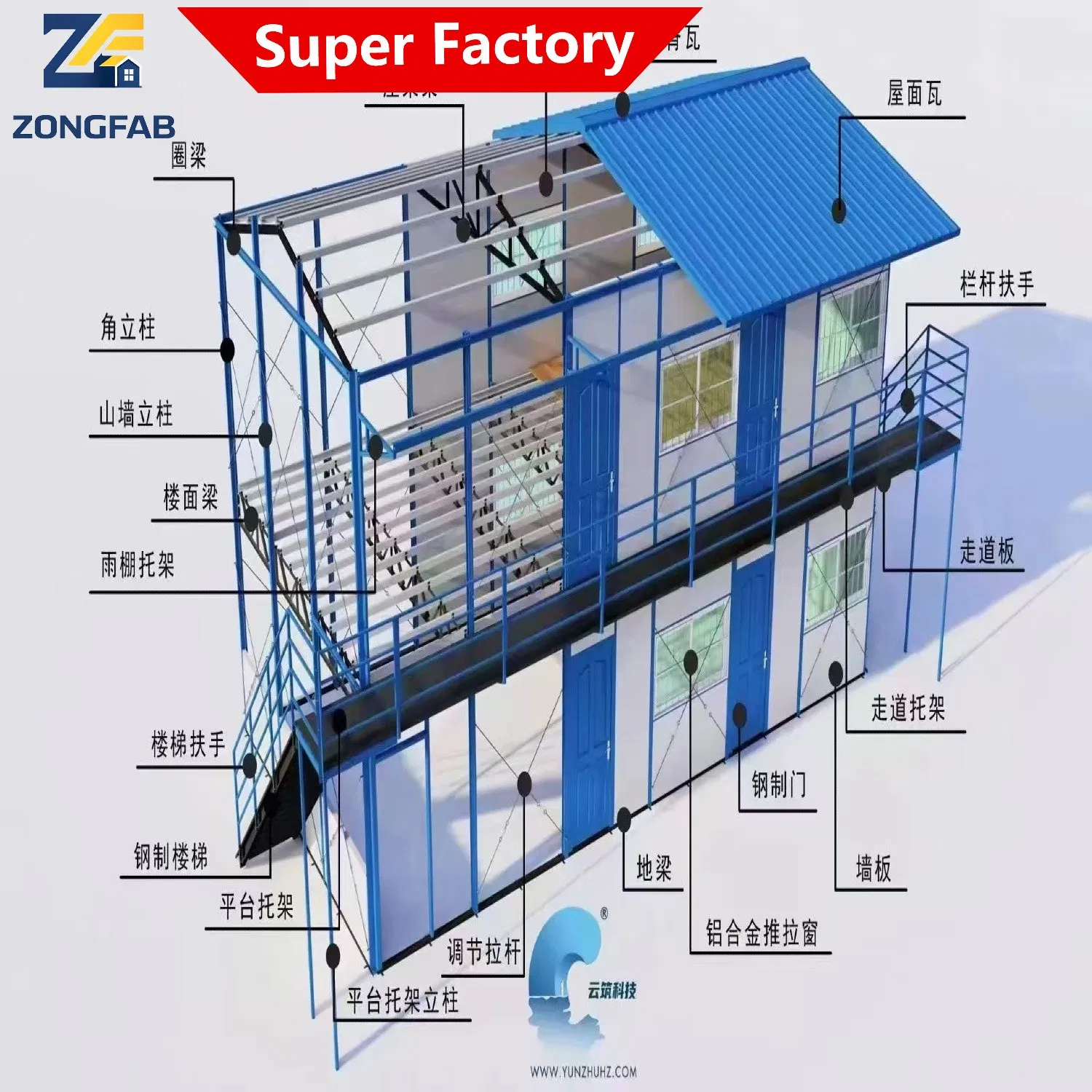 Easy Assembly Prefab Sandwich Panel Building for Temporary Camps and Worker Housing Solutions