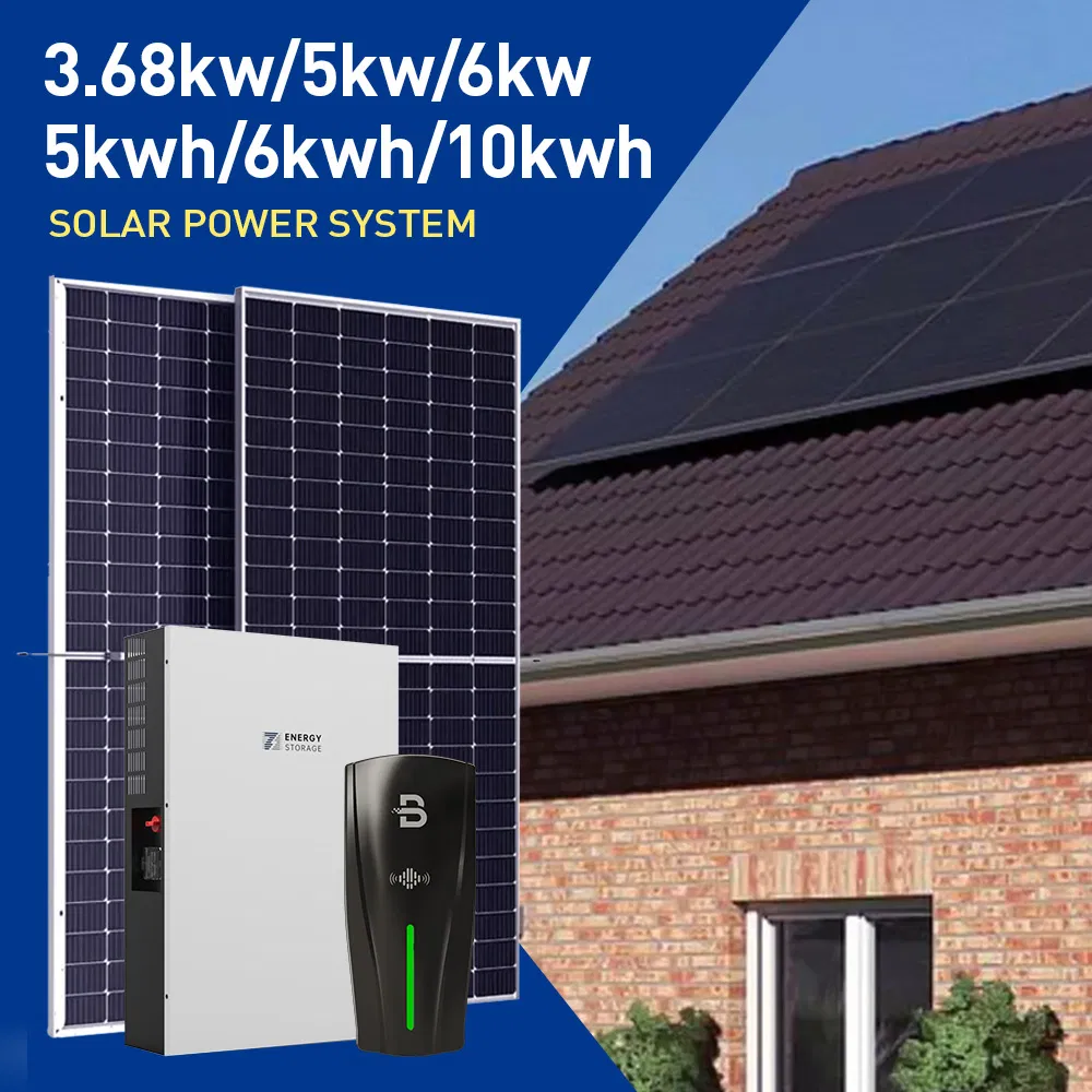 Whole House Solar Energy System 5kw-10kw Lithium Ion Storage Battery with Solar Carport and EV Charger