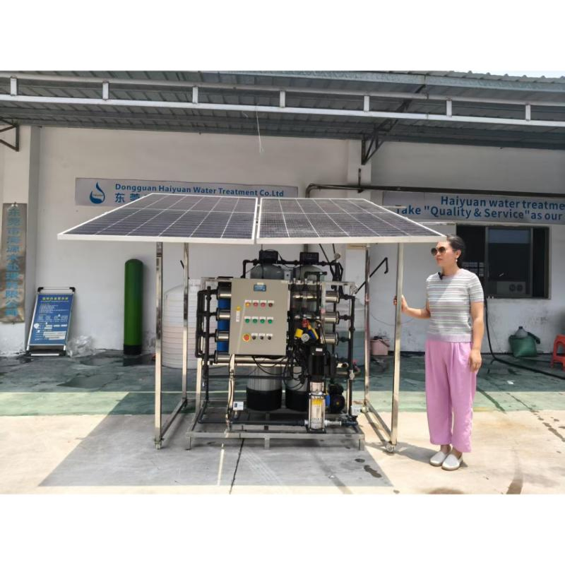 Solar Powered Seawater Desalination System for Irrigation and Drinking Water