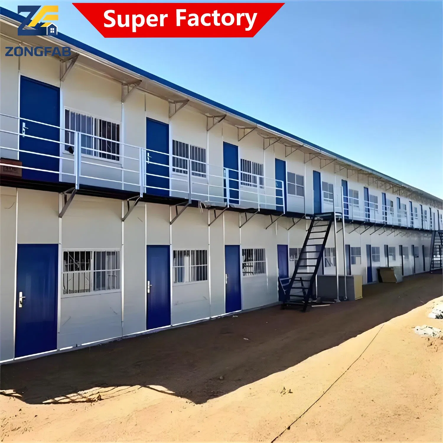 Portable Sandwich Panel House with Steel Frame for Temporary Camps and Worker Housing