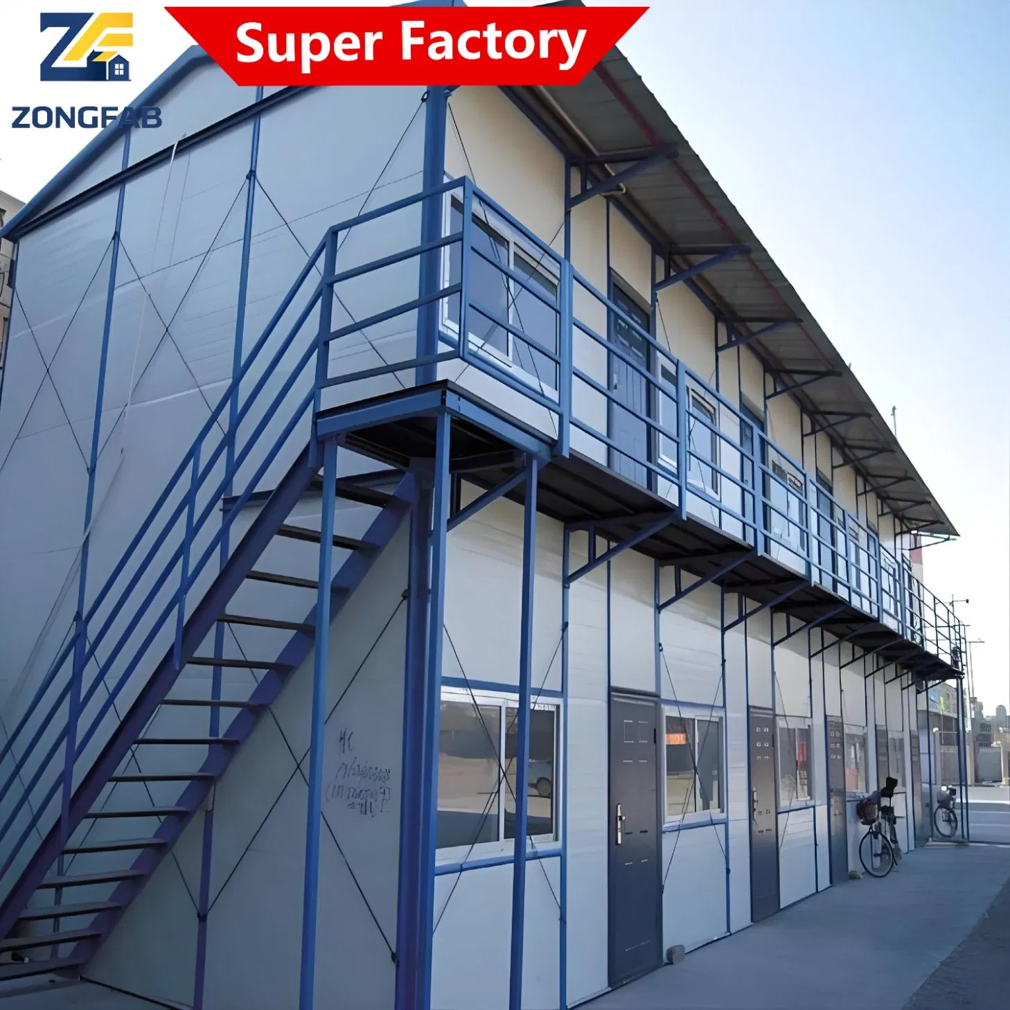 Portable Sandwich Panel House with Steel Frame for Temporary Camps and Worker Housing