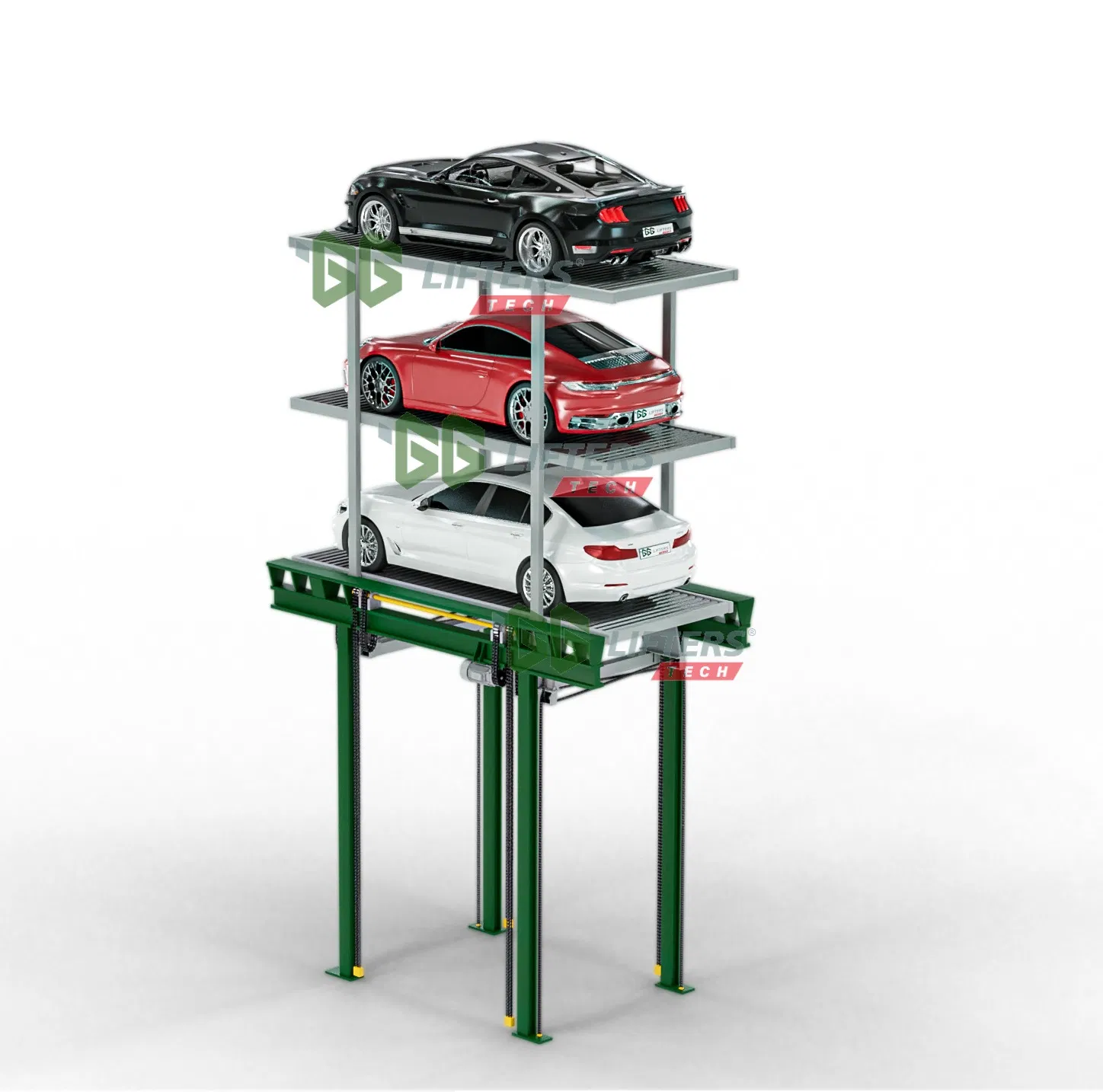 electric driven house garden Underground parking system pit vertical stacker garage storage lift