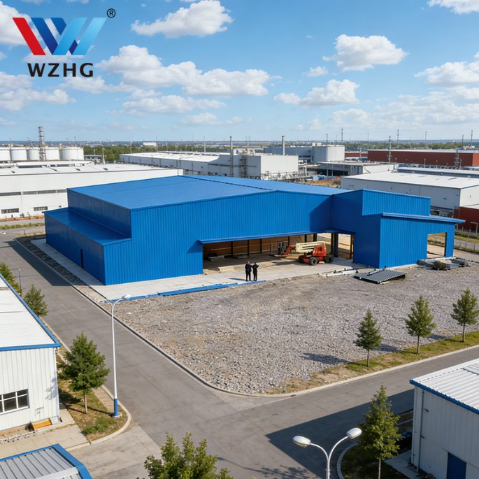 Premium Work Space Steel Building with Integrated Warehouse and Office Solution