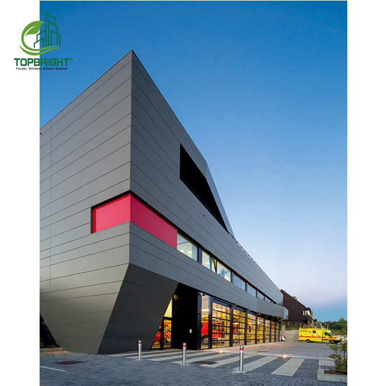 Manufacturers Building Glass Exterior Decoration Metal Perforated Facade Prefab Laser Ventilated Facades Aluminum Curtain Wall