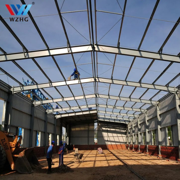 Heavy Duty Steel Structure Building Factory Workshop Integrated Solar Panel Solution
