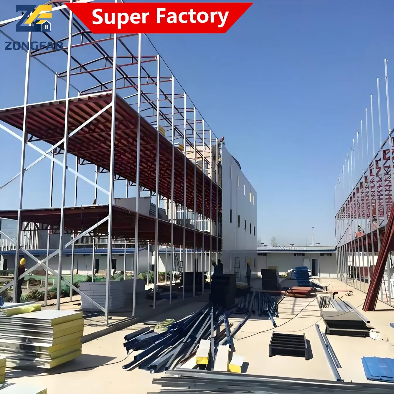 Quick Assembly Prefab Sandwich Panel House for Temporary Camps and Worker Housing Needs