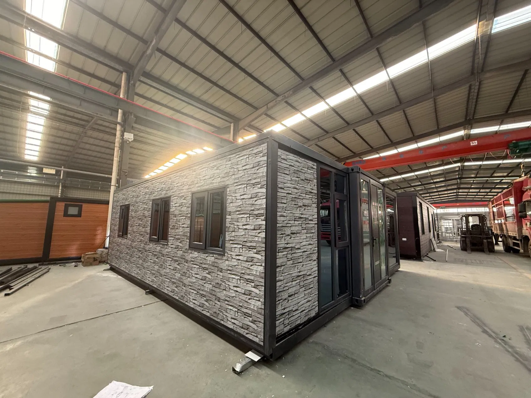 25FT Expandable Container Home with Two Bedrooms and Bathroom