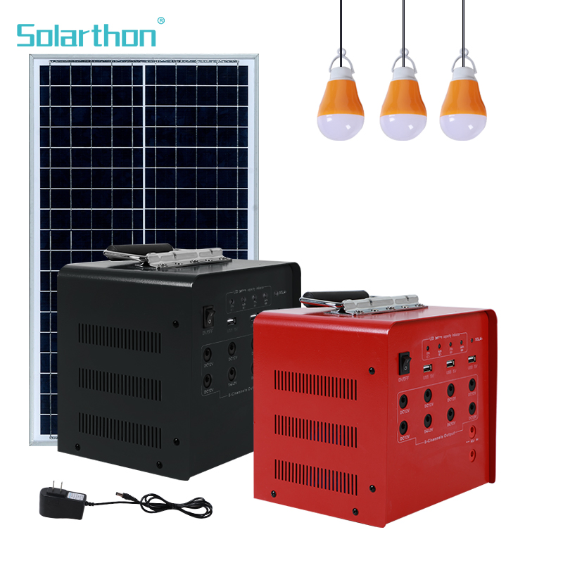 Portable Solar Power Generator with Rechargeable Battery System
