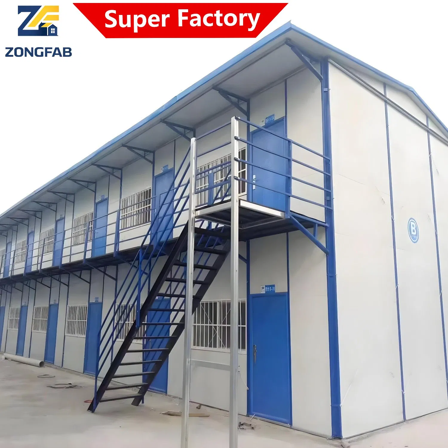 Portable Sandwich Panel House with Steel Frame for Temporary Camps and Worker Housing