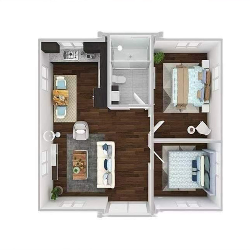 High-Strength Mobile Folding Unit for Construction and Remote Work