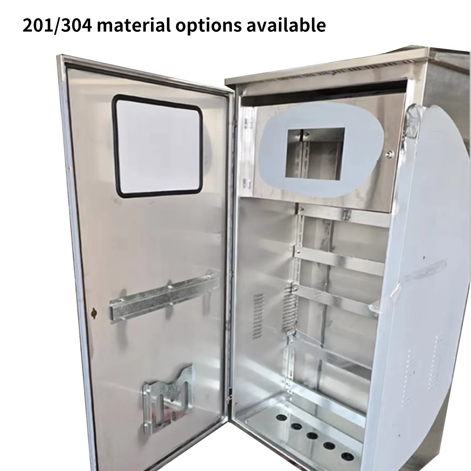 Compact Outdoor Electrical Enclosure System with Outdoor Stainless Steel Photovoltaic and Net Cage Space Saving