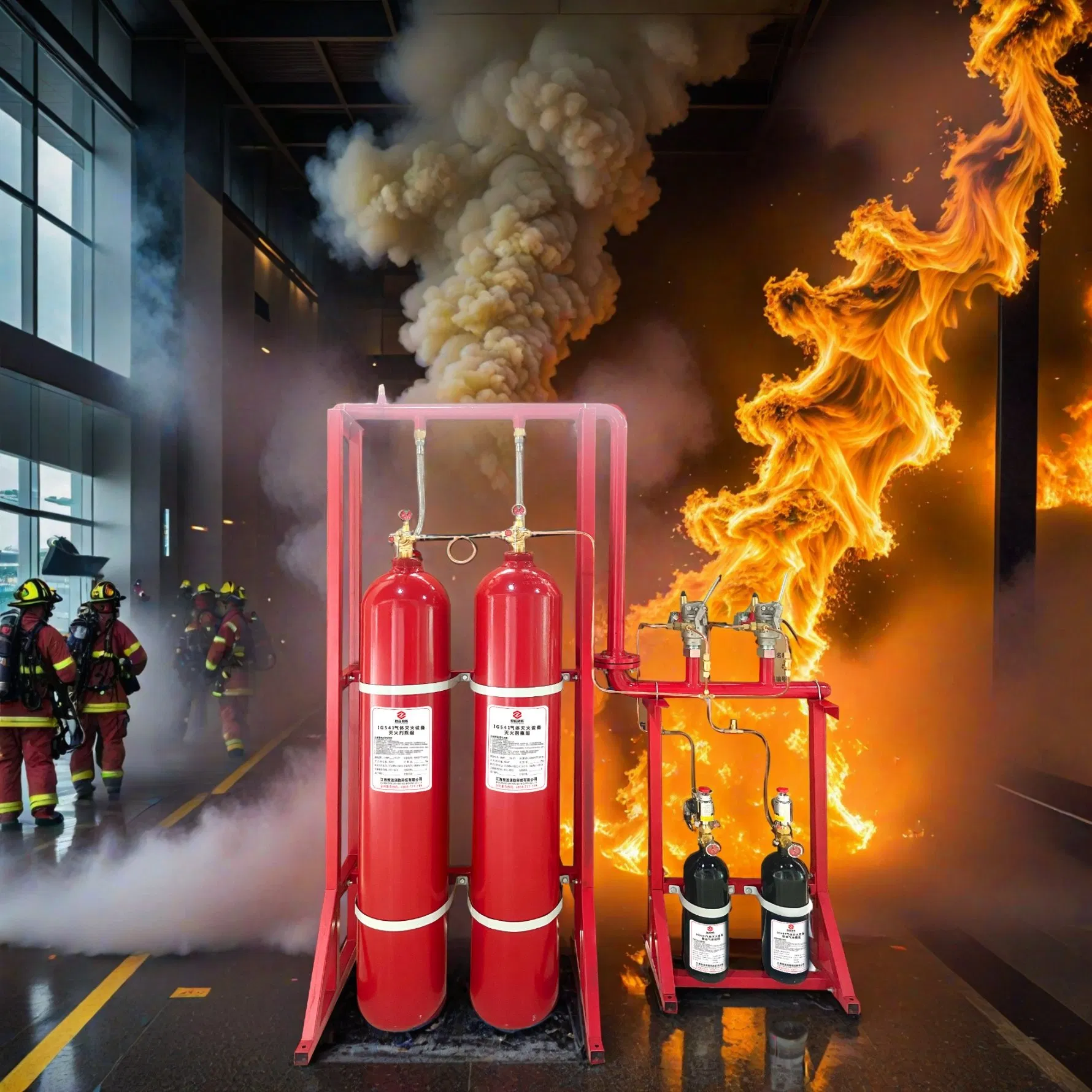 High Pressure CO2 Fire Suppression with Stainless Steel Components