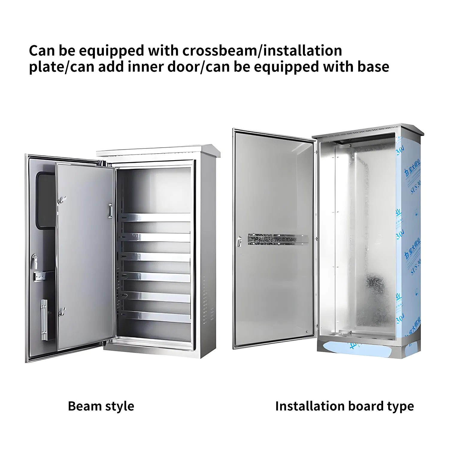Compact Outdoor Electrical Enclosure System with Outdoor Stainless Steel Photovoltaic and Net Cage Space Saving