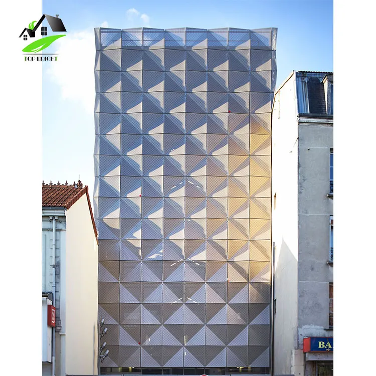 Commercial External Honeycomb Aluminum Prefab Panel Curtain Wall