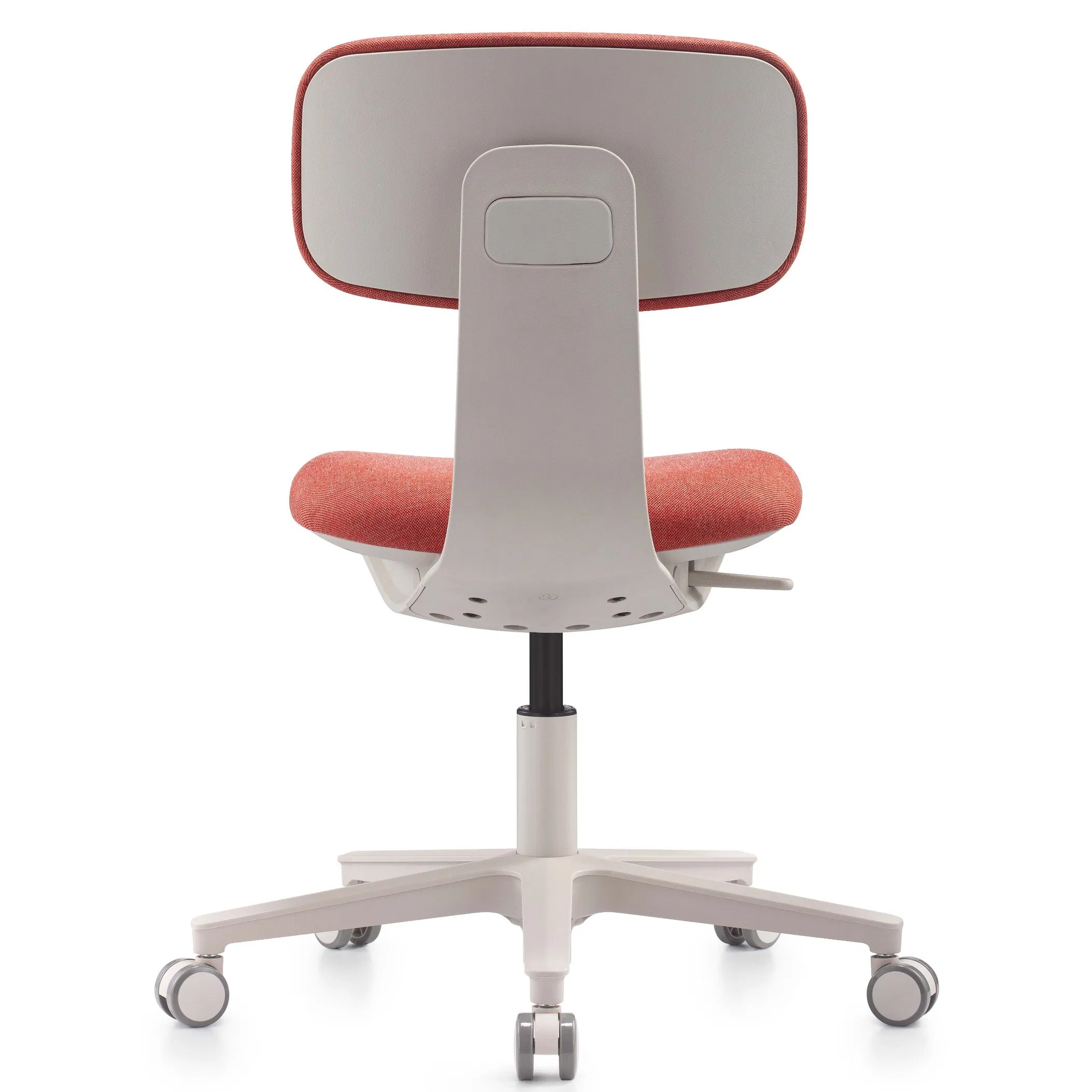 Ergonomic Colorful Plastic Chair Fabric Cushion Upholstery Leisure Swivel Chair Home Office Study Conference Training Chair