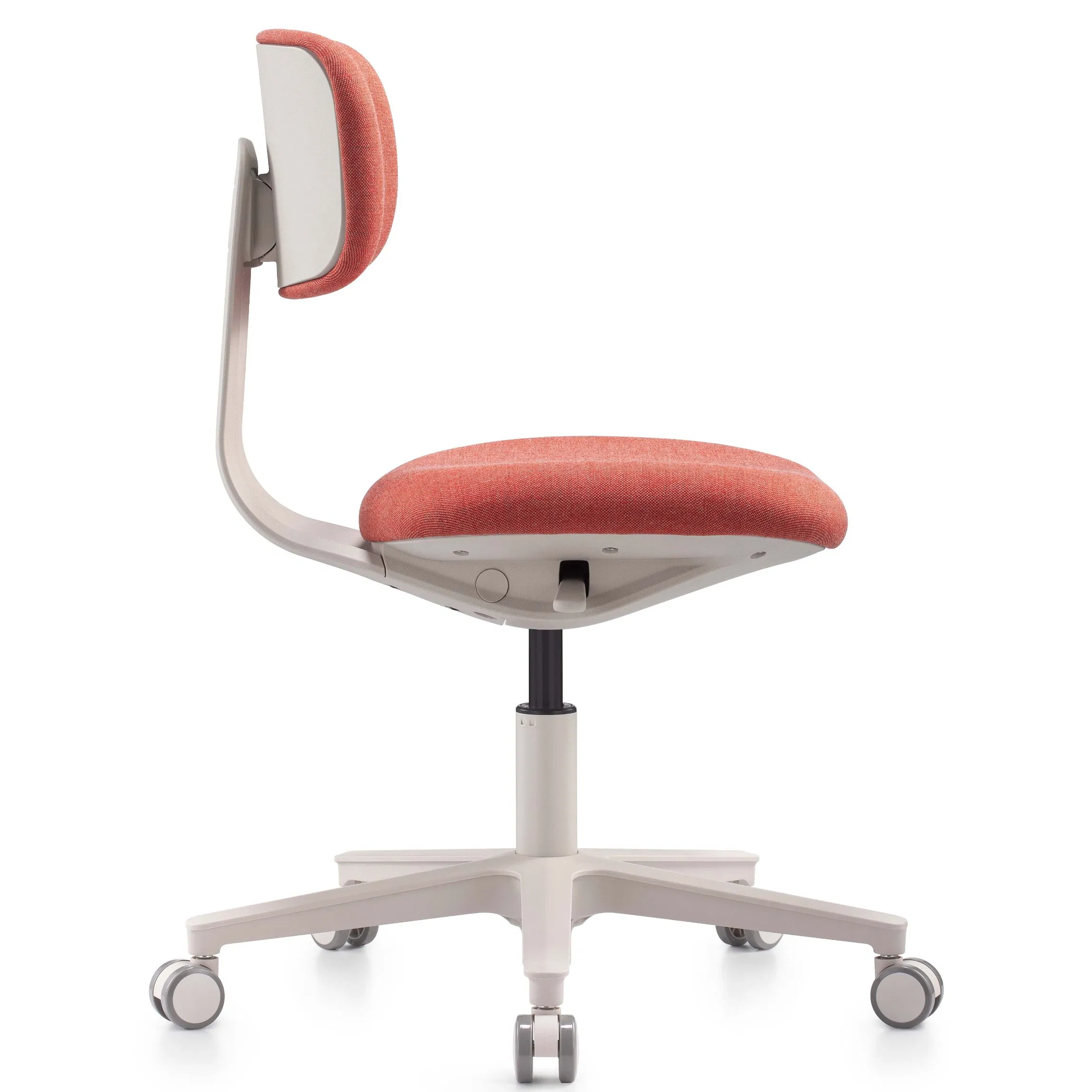 Ergonomic Colorful Plastic Chair Fabric Cushion Upholstery Leisure Swivel Chair Home Office Study Conference Training Chair