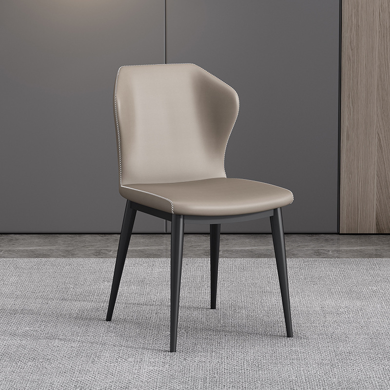 Nordic Minimalist Iron Dining &amp; Vanity Chair with Backrest, Comfortable Household Chair for Bedroom &amp; Dining Room