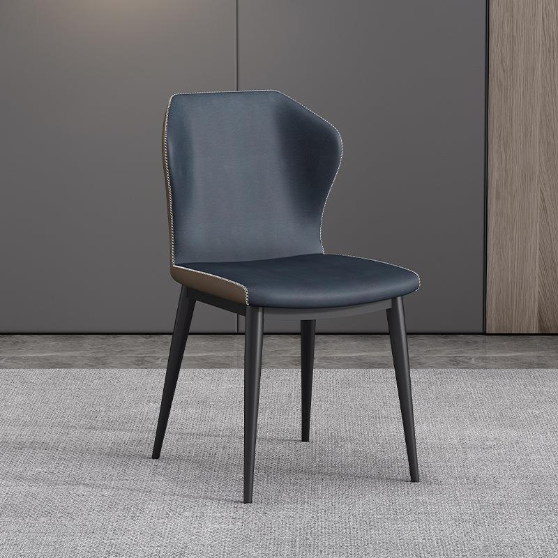 Nordic Minimalist Iron Dining &amp; Vanity Chair with Backrest, Comfortable Household Chair for Bedroom &amp; Dining Room