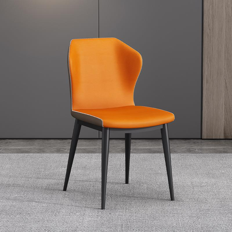 Nordic Minimalist Iron Dining &amp; Vanity Chair with Backrest, Comfortable Household Chair for Bedroom &amp; Dining Room
