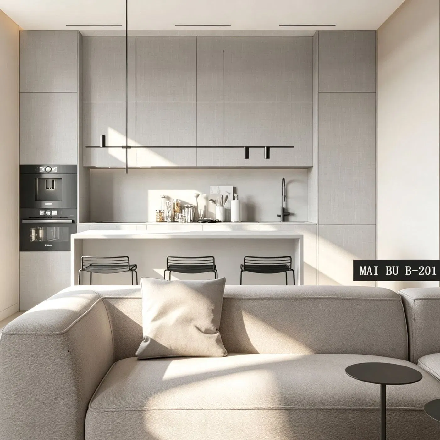 Nordic Minimalist Solid Wood Sideboard for Small Family Dining Room Layout