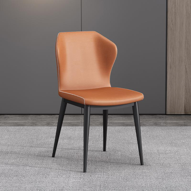 Nordic Minimalist Iron Dining &amp; Vanity Chair with Backrest, Comfortable Household Chair for Bedroom &amp; Dining Room