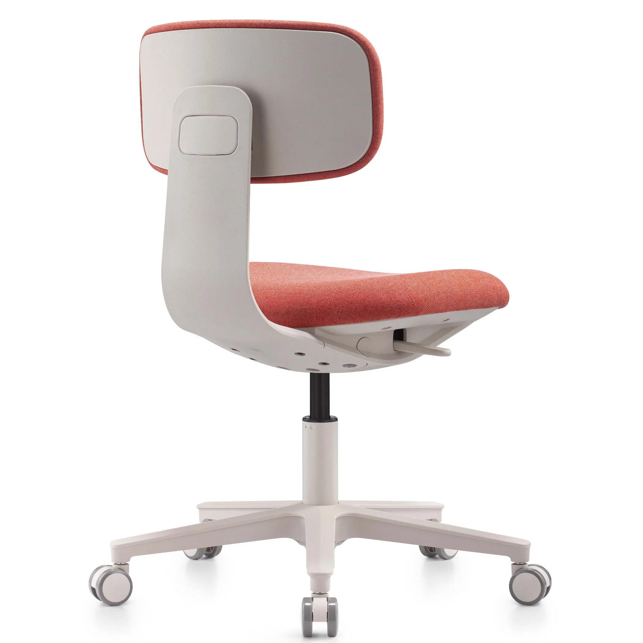 Ergonomic Colorful Plastic Chair Fabric Cushion Upholstery Leisure Swivel Chair Home Office Study Conference Training Chair