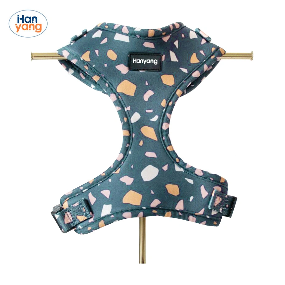 Hanyang Customized New Design Printing Dog Harness Backpack Leash and Collar Adjustable Truelove Pet Dog Harness
