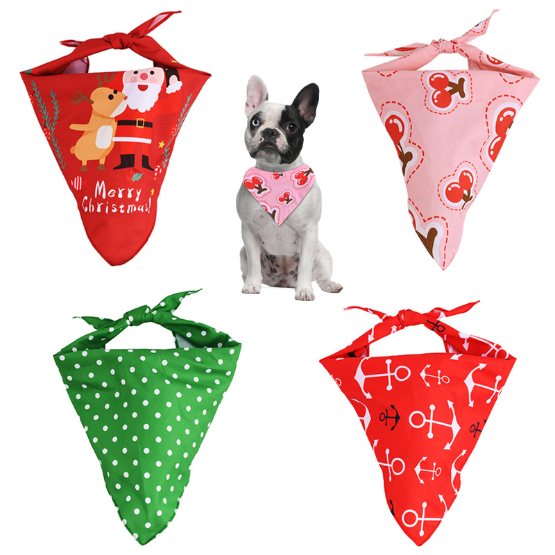 Factory Cost Sales of New Pet Bib Neck Accessories Plaid Style Saliva Towel Accessories Dog Cat Triangle Scarf