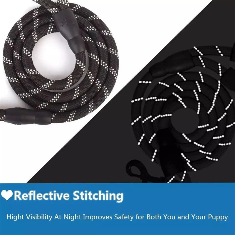 Custom Reflective Colorful Dog Leash Hands Free Nylon Rope Pet Dog Leash