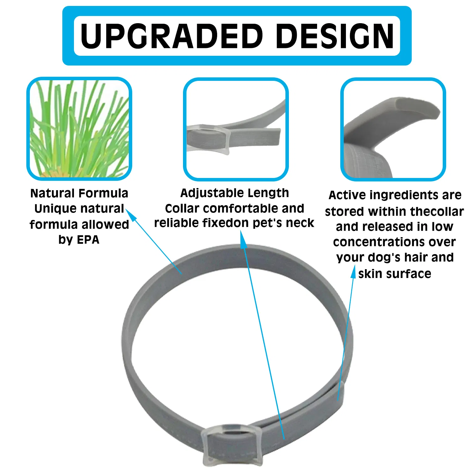 Anti Flea and Tick Extruded Essential Oil Collar 6 Month Protection, Pet Remove One Size Fits All