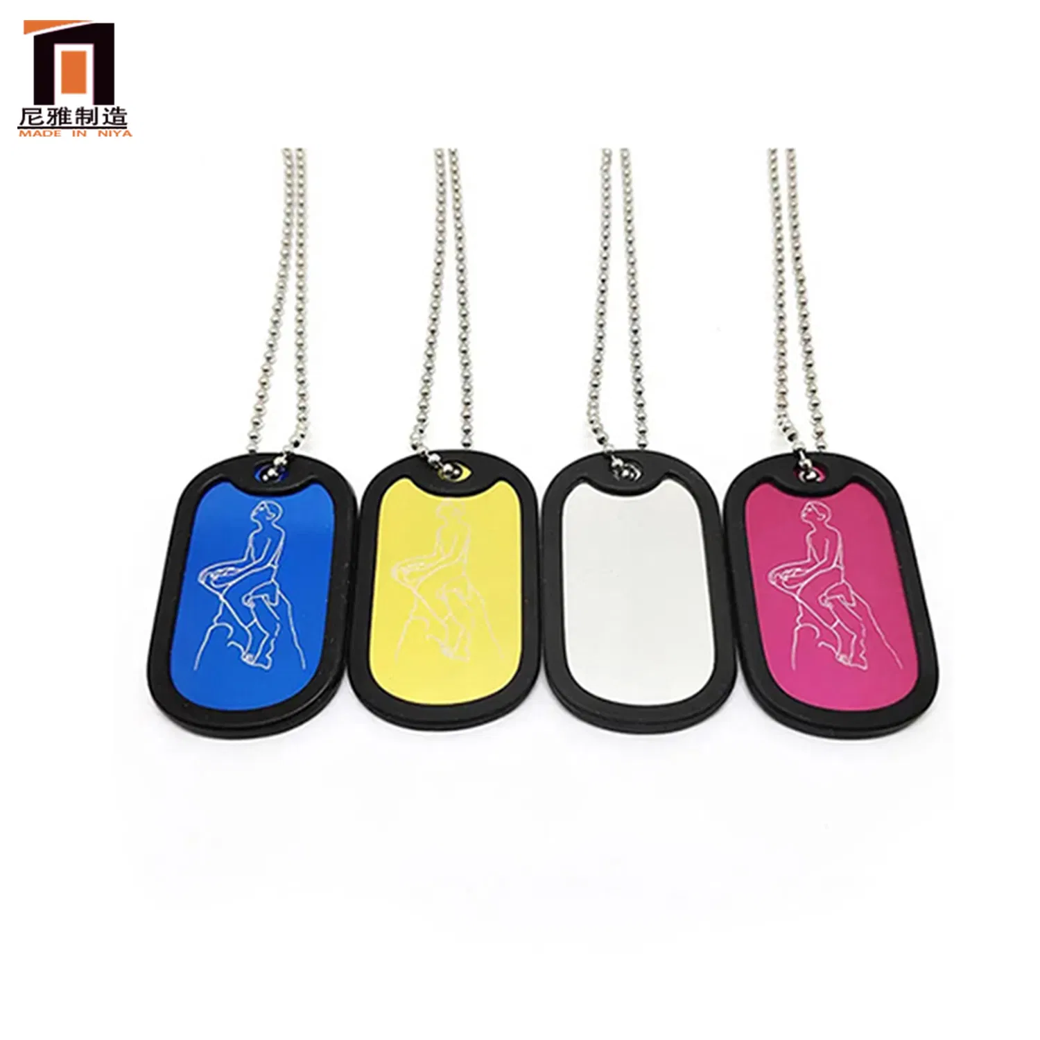 Personalized Design Luxury Stainless Steel Aluminum Pet ID Tag Dogtag Brass Pendant Metal Custom Enamel Print Laser Engraved Text Blank Sublimation Dog Tags